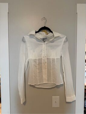 Princess Polly Varney Shirt - Semi-Sheer Button-Up Blouse